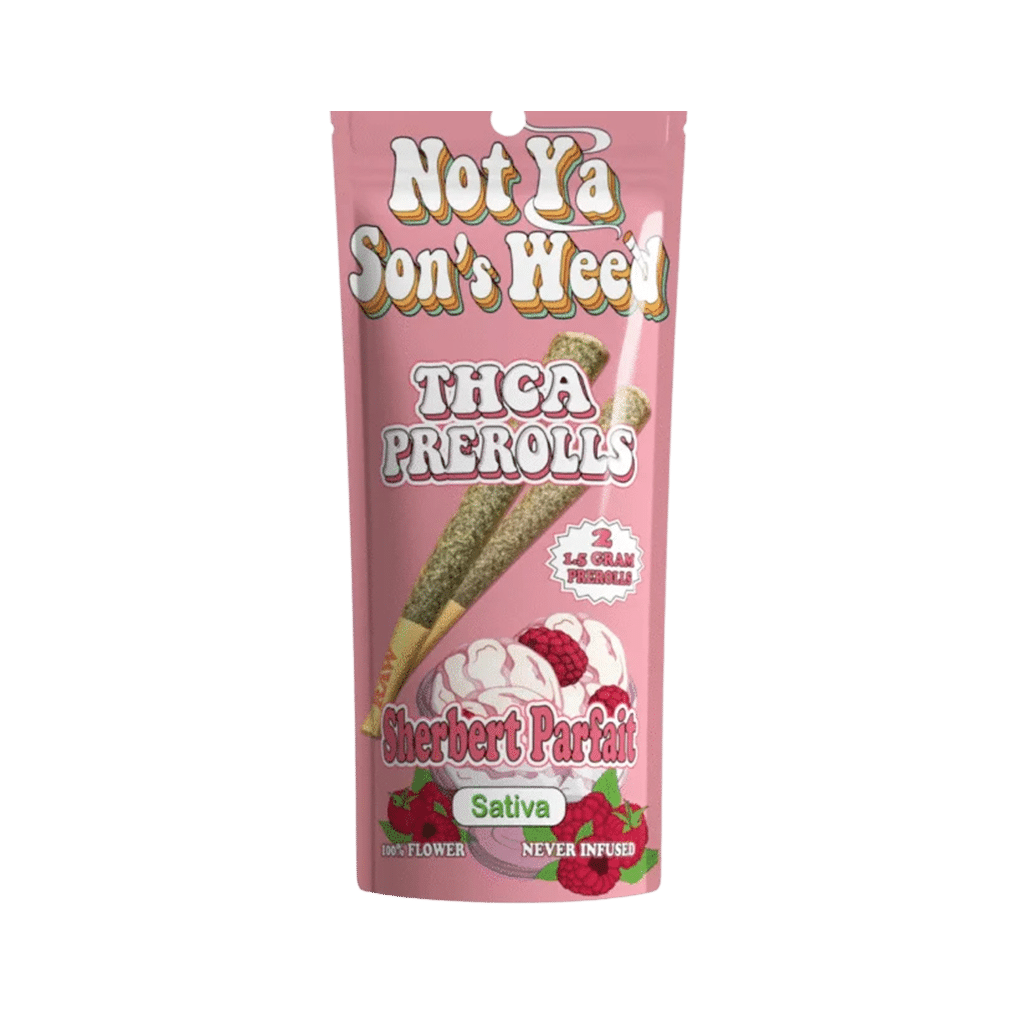 Pink packaging for cannabis prerolls