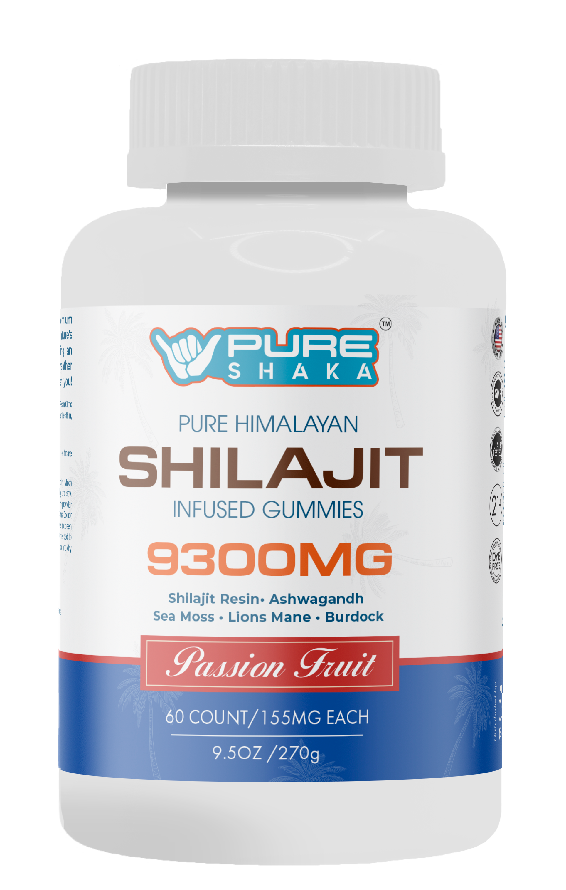 Shilajit gummies with passion fruit flavor