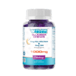 Pure Shaka Slumber Chews elderberry jar - 1000mg CBD CBN sleep gummies supplement