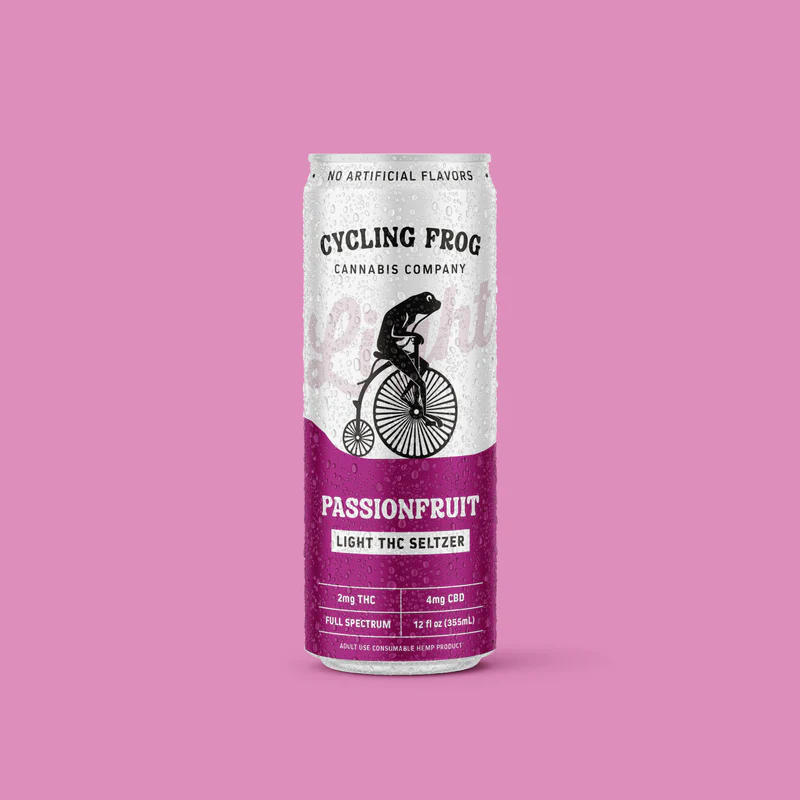 Cycling Frog 2mg THC & 4mg CBD/ Passionfruit Light Seltzer - Image 3