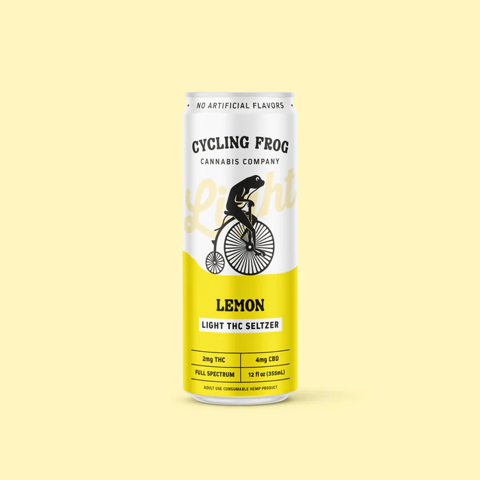 Cycling Frog 2mg THC & 4mg CBD /  Lemon Light Seltzer - Image 3