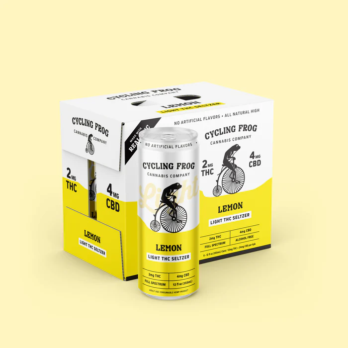 Cycling Frog 2mg THC & 4mg CBD / Lemon Light Seltzer - Image 2