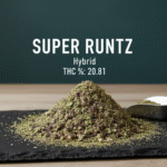 Super Runtz hybrid cannabis shake - ground cannabis flower with 20.81% THC