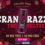 Cycling Frog 10mg THC & 10mg CBD/ Cran Razz Seltzer